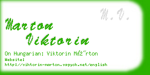 marton viktorin business card